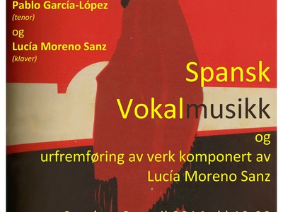 Cartel del concierto de Lucía Moreno Sanz en Oslo (Noruega)