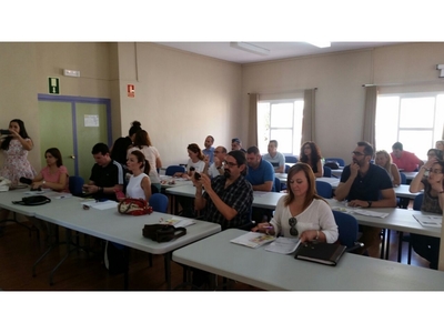 Informadores juveniles de Andalucía en la sesión en el Ceulaj, el martes 9 de ju
