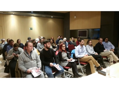 Técnicos de juventud asistentes a la segunda sesión de formación celebrada en Madrid el miércoles 24 de febrero