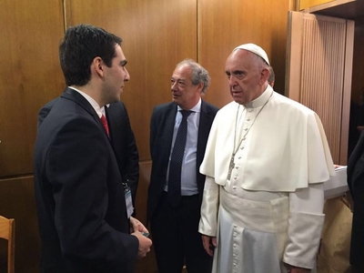 El Ministro de la Juventud de Paraguay recibido por el Papa Francisco