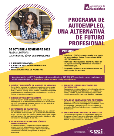 Imagen Programa de autoempleo Joven Guadalajara