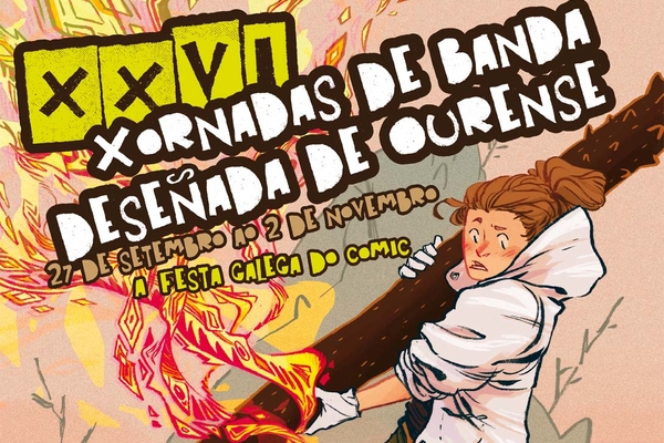 Detalle del cartel de XXXVI Xornadas de Banda Deseñada