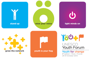 Cartel del 8º Foro de la Juventud de la UNESCO